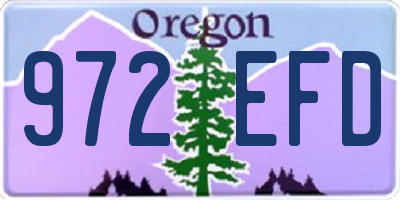 OR license plate 972EFD