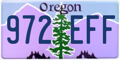OR license plate 972EFF