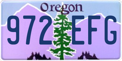 OR license plate 972EFG