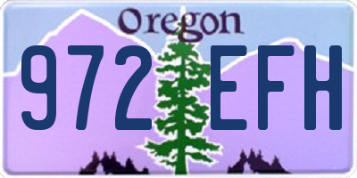 OR license plate 972EFH