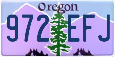 OR license plate 972EFJ
