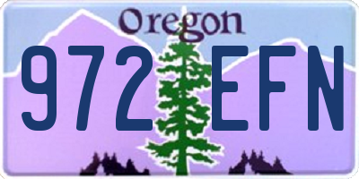 OR license plate 972EFN