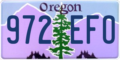 OR license plate 972EFO