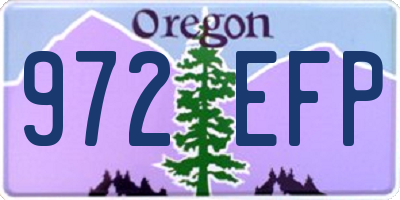 OR license plate 972EFP