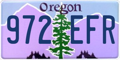 OR license plate 972EFR