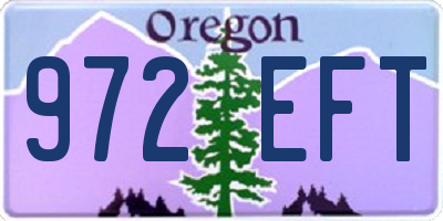 OR license plate 972EFT