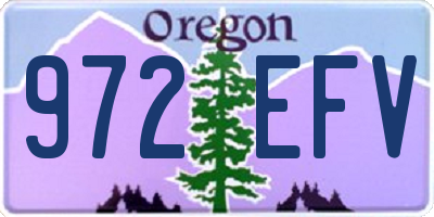 OR license plate 972EFV