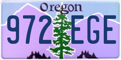 OR license plate 972EGE