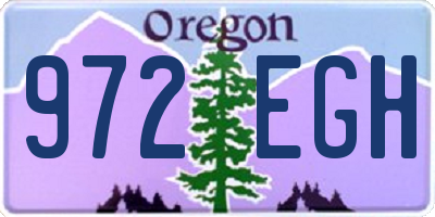 OR license plate 972EGH