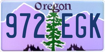 OR license plate 972EGK