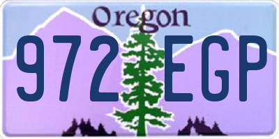 OR license plate 972EGP