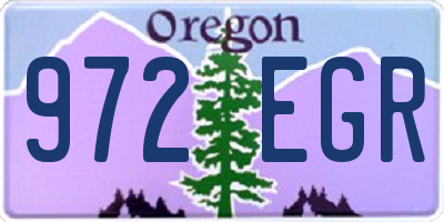 OR license plate 972EGR