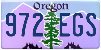 OR license plate 972EGS