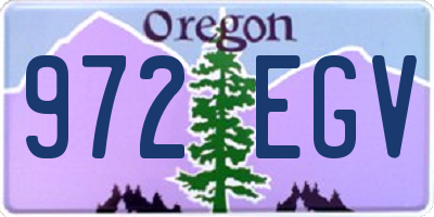OR license plate 972EGV