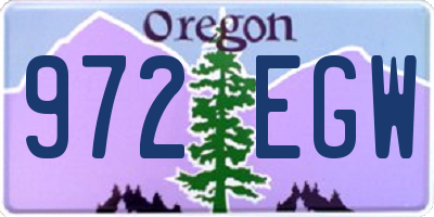 OR license plate 972EGW