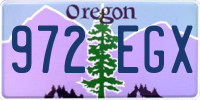 OR license plate 972EGX