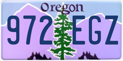 OR license plate 972EGZ