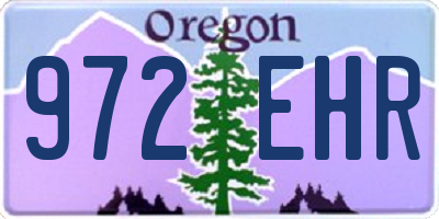 OR license plate 972EHR