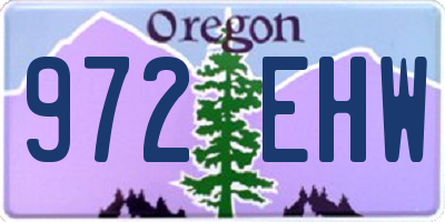 OR license plate 972EHW