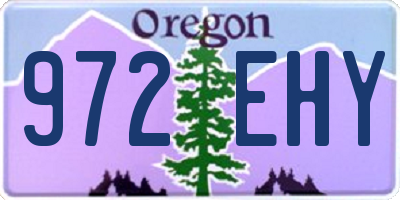 OR license plate 972EHY