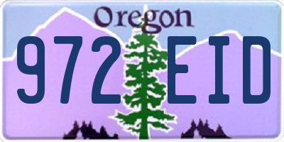 OR license plate 972EID