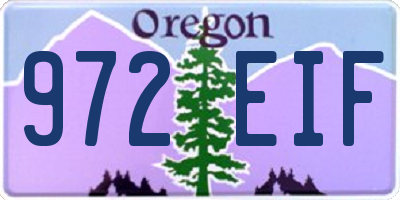 OR license plate 972EIF
