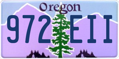 OR license plate 972EII
