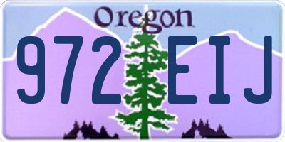 OR license plate 972EIJ