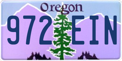 OR license plate 972EIN