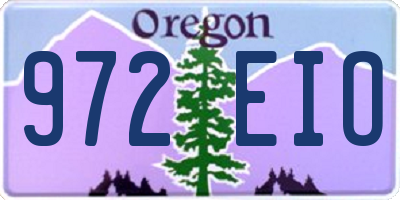 OR license plate 972EIO
