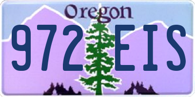 OR license plate 972EIS