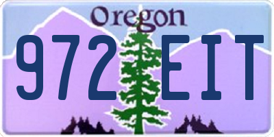 OR license plate 972EIT