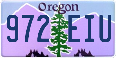 OR license plate 972EIU