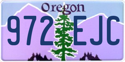 OR license plate 972EJC