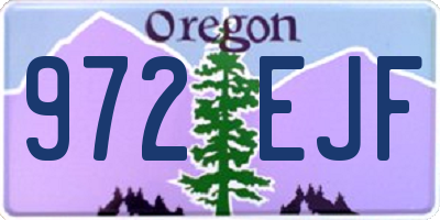 OR license plate 972EJF
