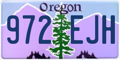 OR license plate 972EJH