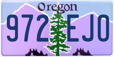 OR license plate 972EJO