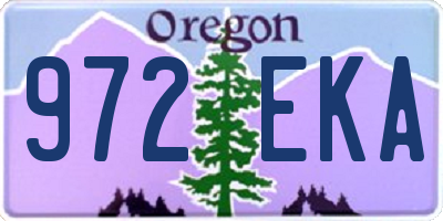 OR license plate 972EKA