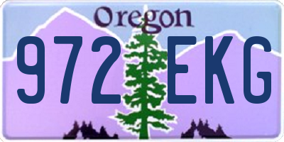 OR license plate 972EKG