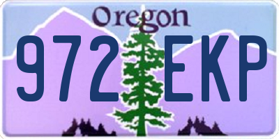OR license plate 972EKP