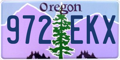 OR license plate 972EKX