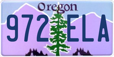OR license plate 972ELA