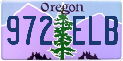 OR license plate 972ELB