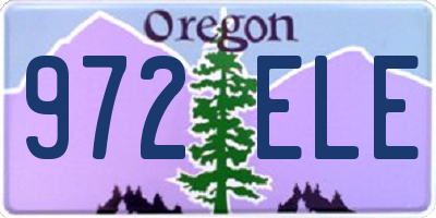 OR license plate 972ELE