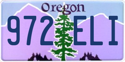 OR license plate 972ELI