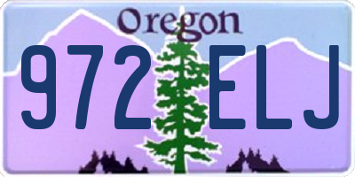 OR license plate 972ELJ