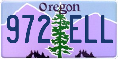 OR license plate 972ELL