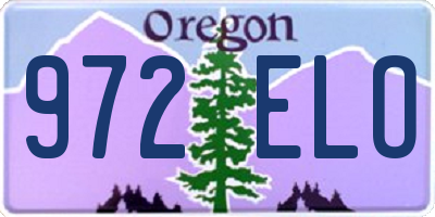 OR license plate 972ELO