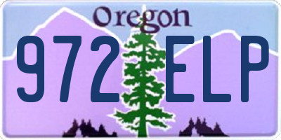 OR license plate 972ELP