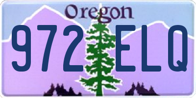 OR license plate 972ELQ